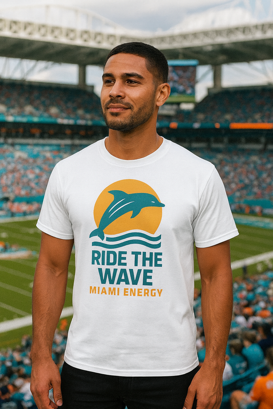 Miami Dolphins Energy — “Ride the Wave” Fan Tee